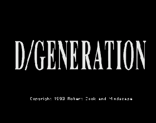 Screenshot Thumbnail / Media File 1 for D-Generation v1.0 (1993-09-17)(Mindscape)[!]